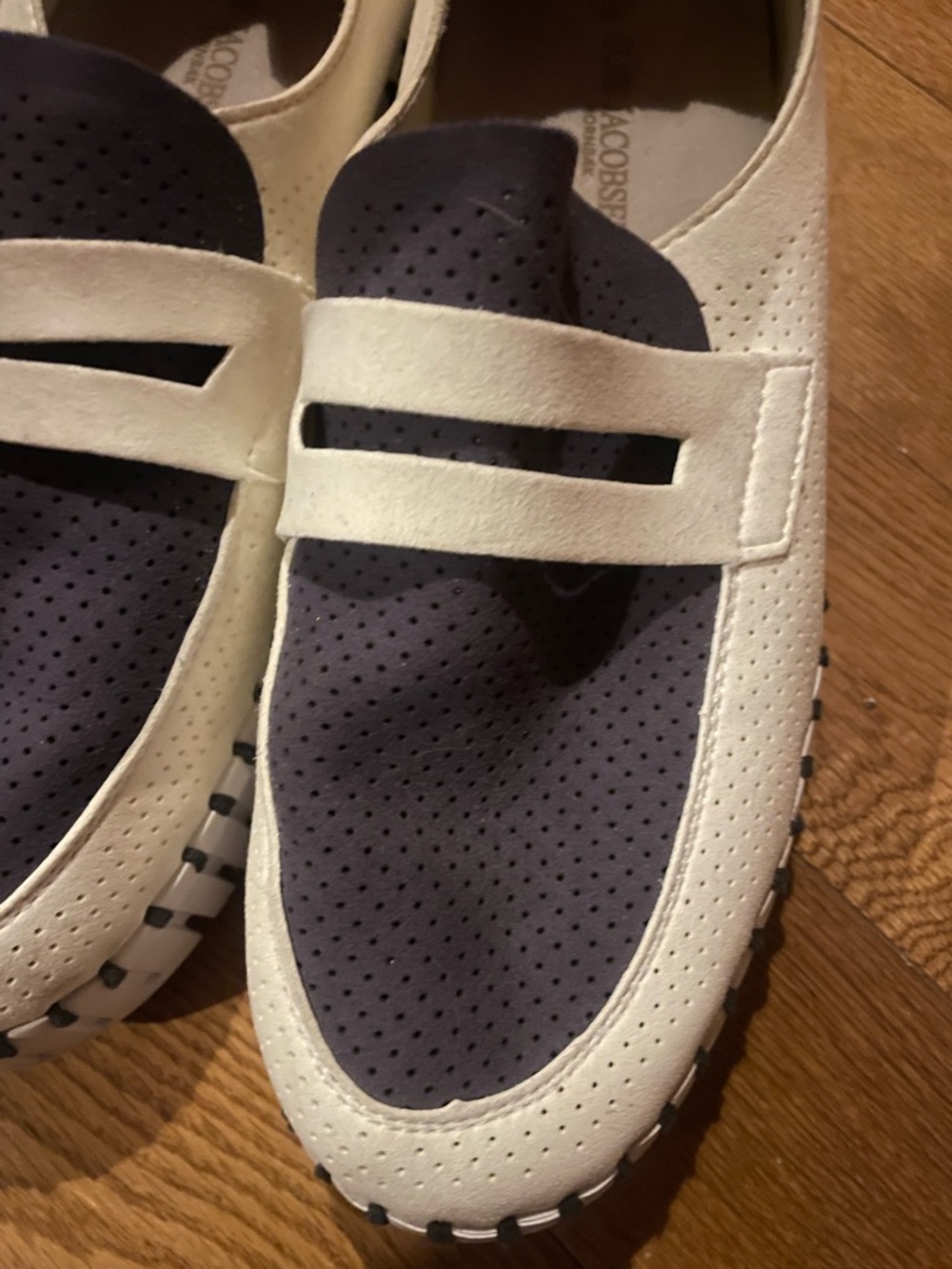 Ilse Jacobsen Tulip 3870 BC Navy and White Loafers - Picture 7 of 8